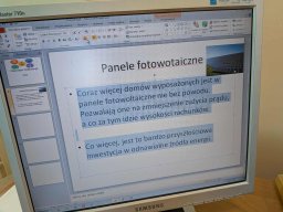 Zajęcia na temat odnawialnych źródeł energii
