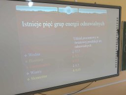 Zajęcia na temat odnawialnych źródeł energii